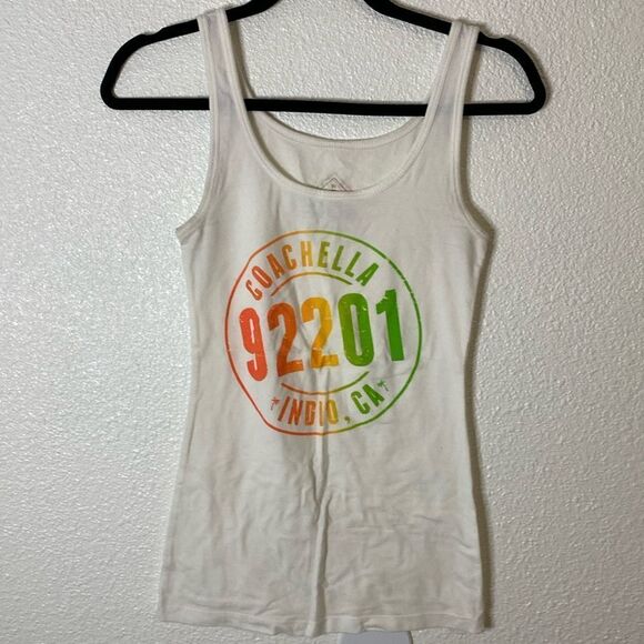 Coachella 92201 Indio CA Womens white tank- Size Small - Picture 1 of 5